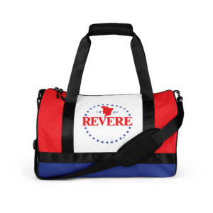 Revere Red white and blue gym bag graphic