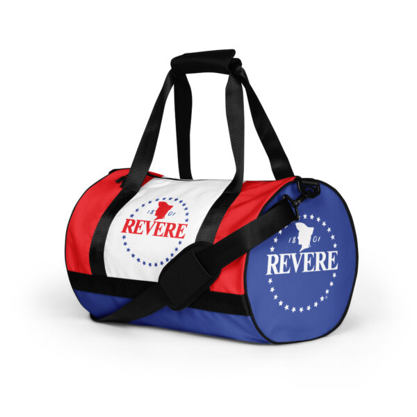 Revere Red white and blue gym bag graphic