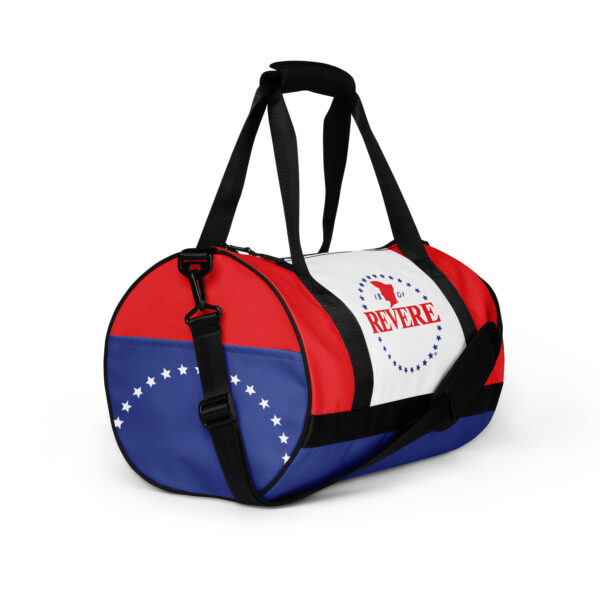 Revere Red white and blue gym bag graphic