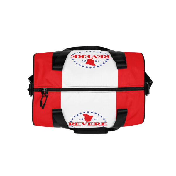 Revere Red white and blue gym bag graphic