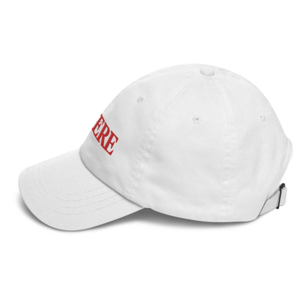 White baseball cap with Red Revere logo