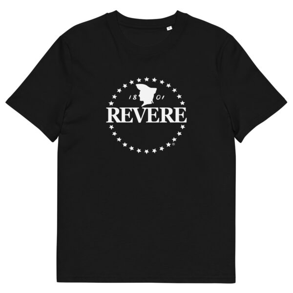 black tshirt with white Revere logo photo