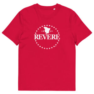 Red tshirt with white Revere logo photo