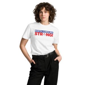 woman in NC Strong tshirt