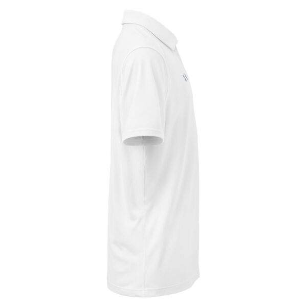 mens white polo shirt side