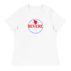 Women's Relaxed White T-Shirt with Color Logo