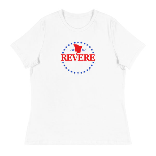 Women's Relaxed White T-Shirt with Color Logo