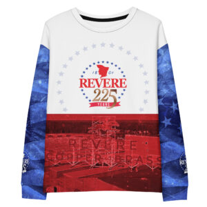 front of Revere 225th Graphic sweatshirt