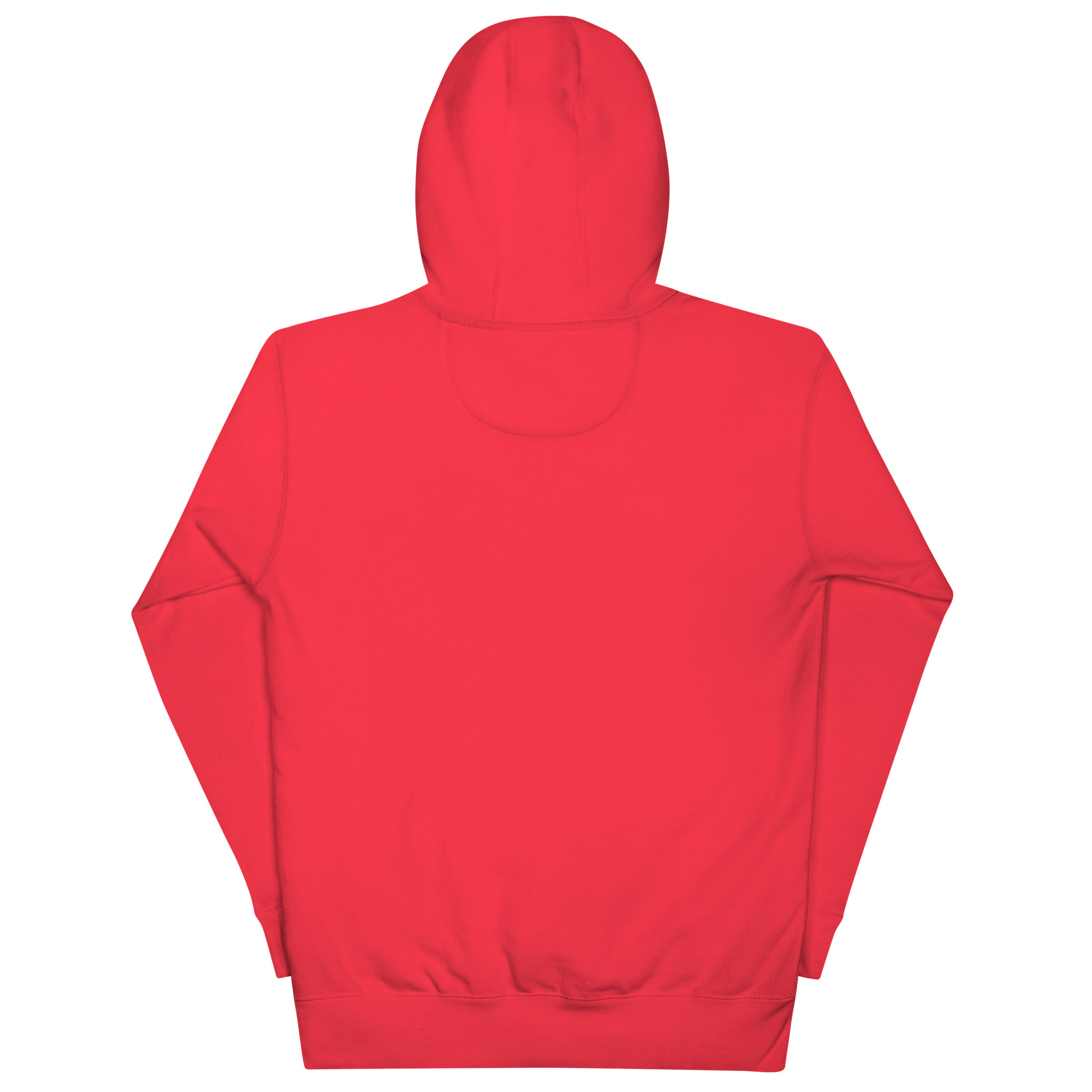Red hoodie from the back
