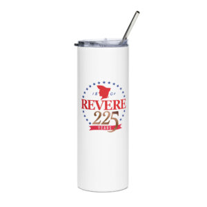 White tumblr with Revere 225th logo