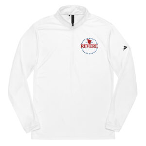 225th Quarter zip Addidas embroidered pullover white