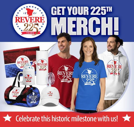 225th Merch pop up graphic